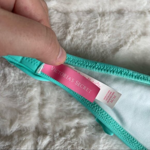 Victoria's Secret | Aqua Strapless Flounce Bikini Top | Size Medium - Picture 10 of 11